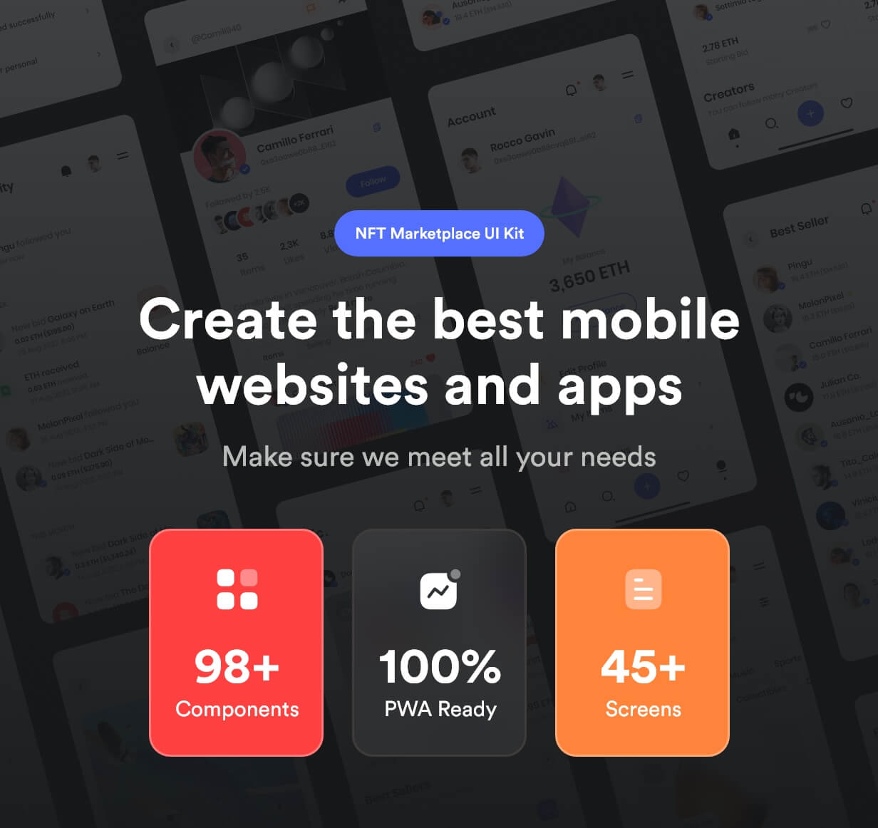 Unic – NFT Marketplace HTML Mobile Template - 3